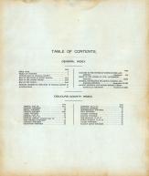 Table of Contents, Douglas County 1909 - 1910